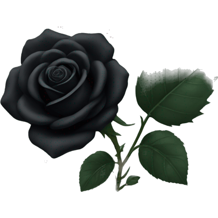 A black rose emoji