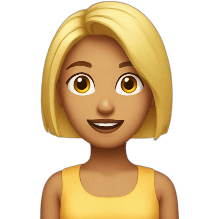 chica rubia emoji