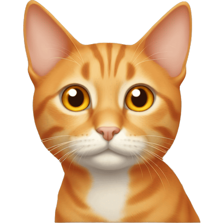 Orange cat with orange eyes short hair emoji