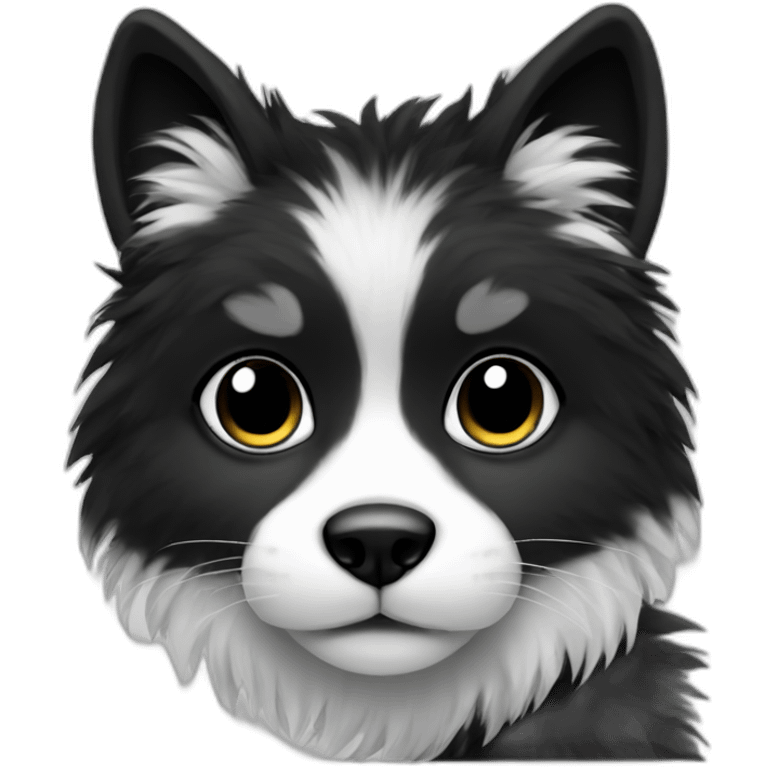 black and white furry emoji