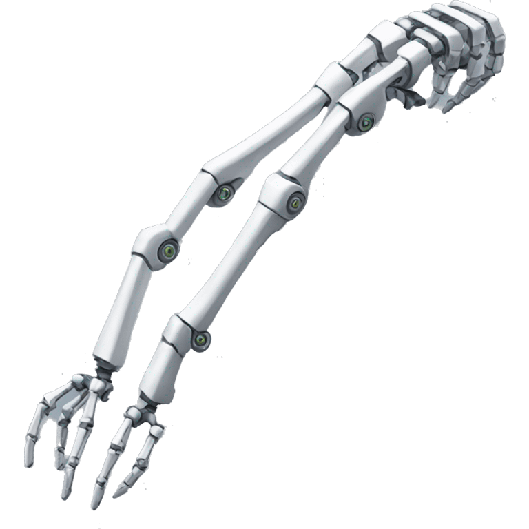 thin robotic skeleton arm emoji emoji