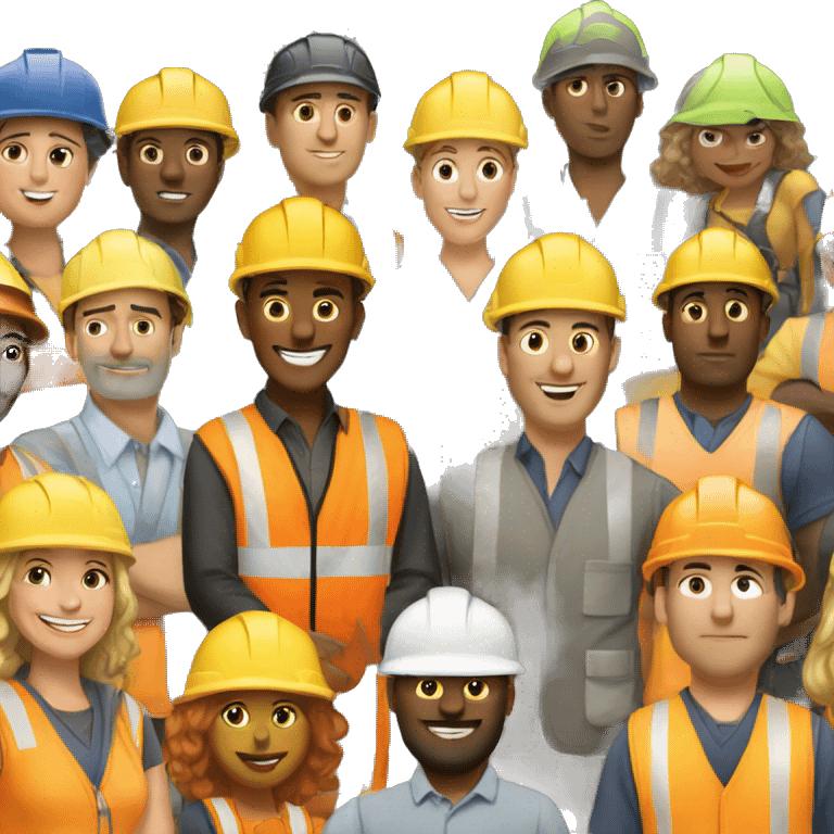 group of Contruction workers emoji