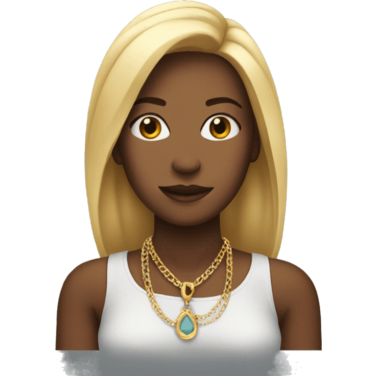 Women with necklace emoji