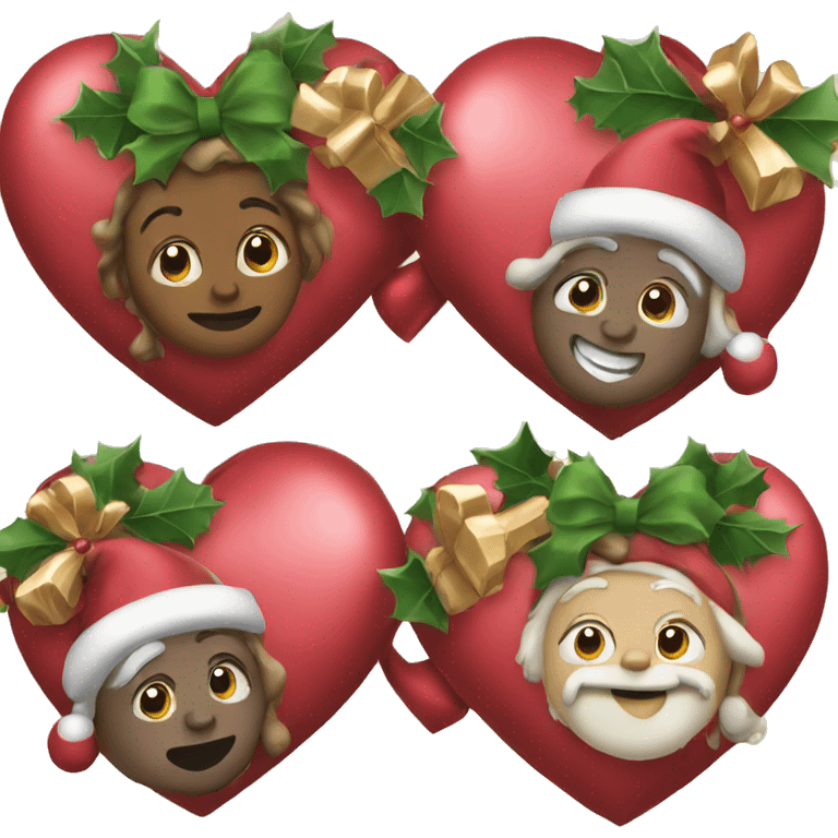 Christmas heart emoji