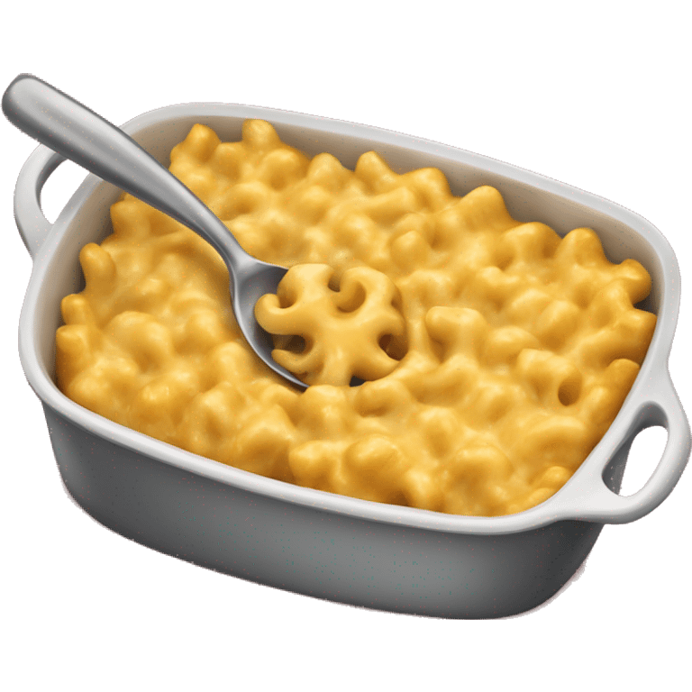 Mac & cheese in a baking dish emoji