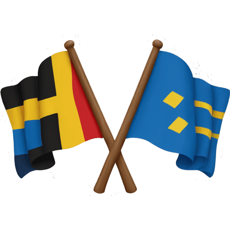 German and Swedish flags shaking hands emoji