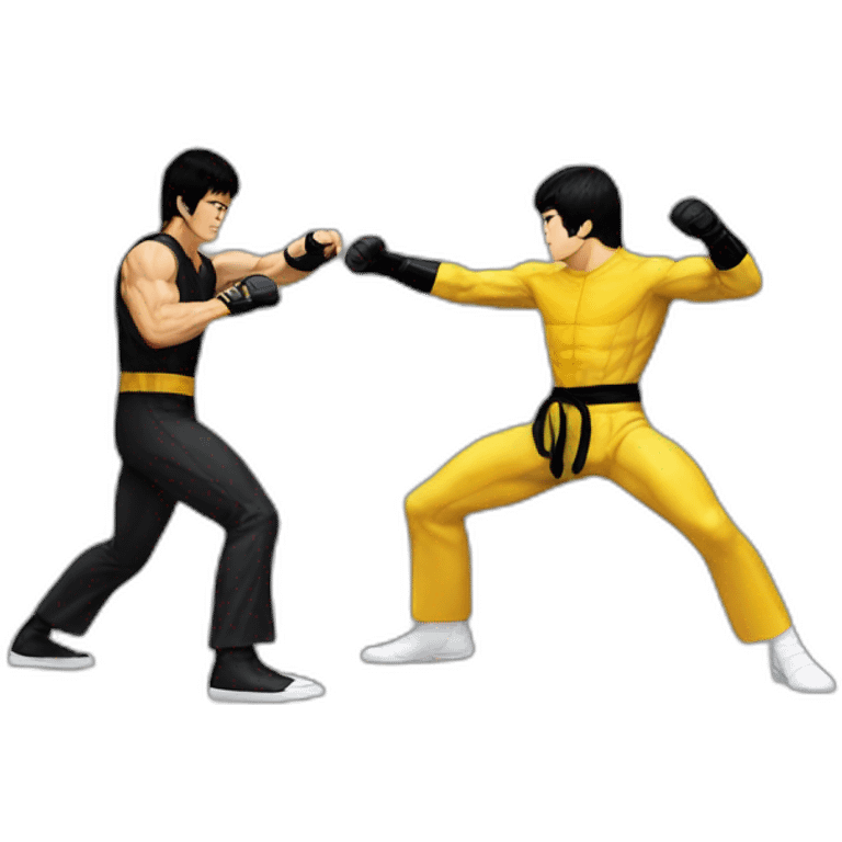 bruce lee vs power ranger emoji