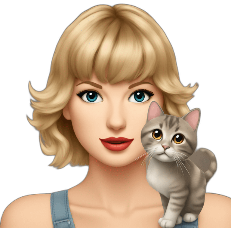 taylor swift with a cat emoji