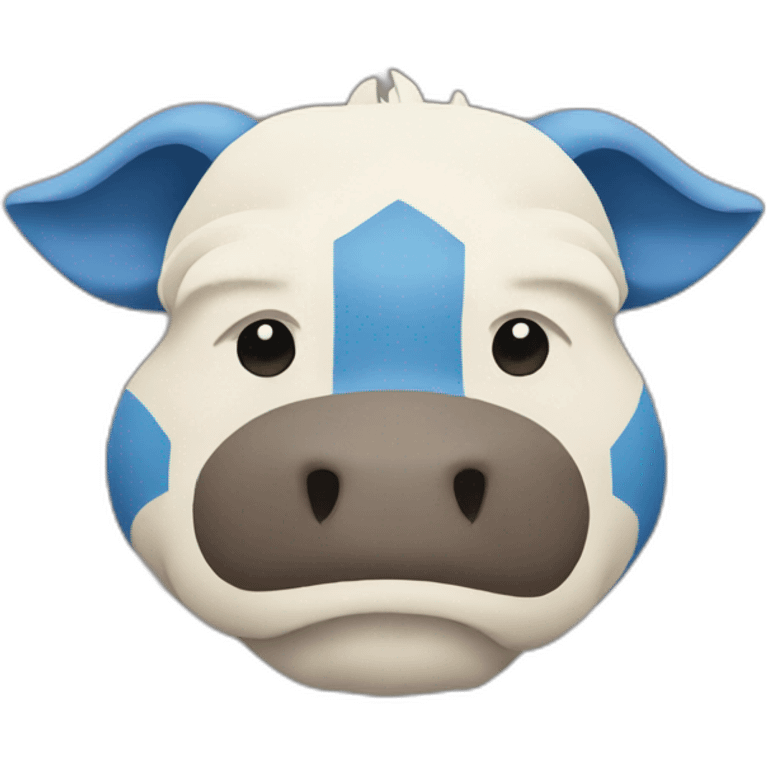 appa from the last Airbender with blue arrow emoji