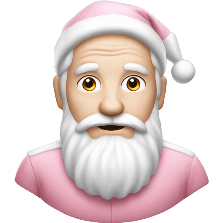 pastel pink santa man, with white skin emoji