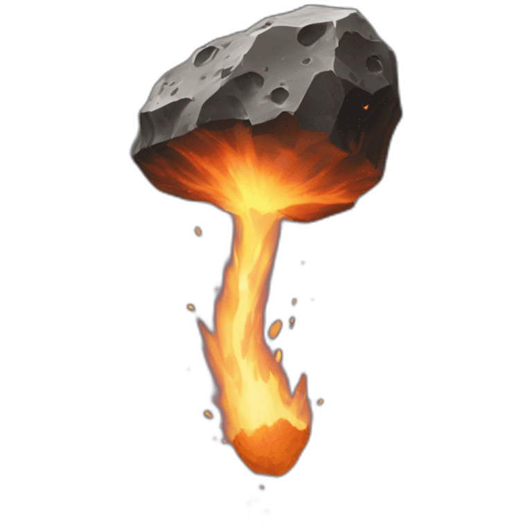 burning meteorite falling to Earth emoji