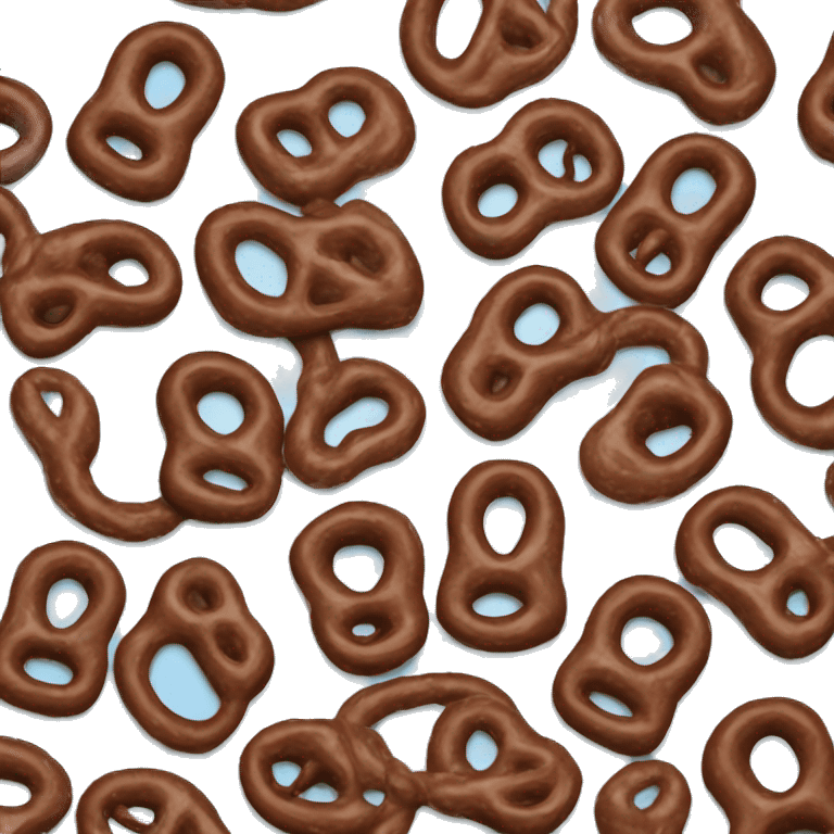 Chocolate pretzels  emoji