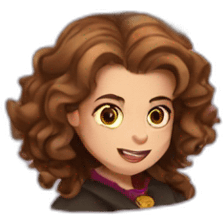 Hermione Granger eat a chocolate emoji