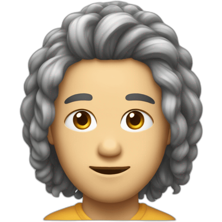 criar uma loirinha de cabelo comprido e liso, usando fone de ouvido emoji