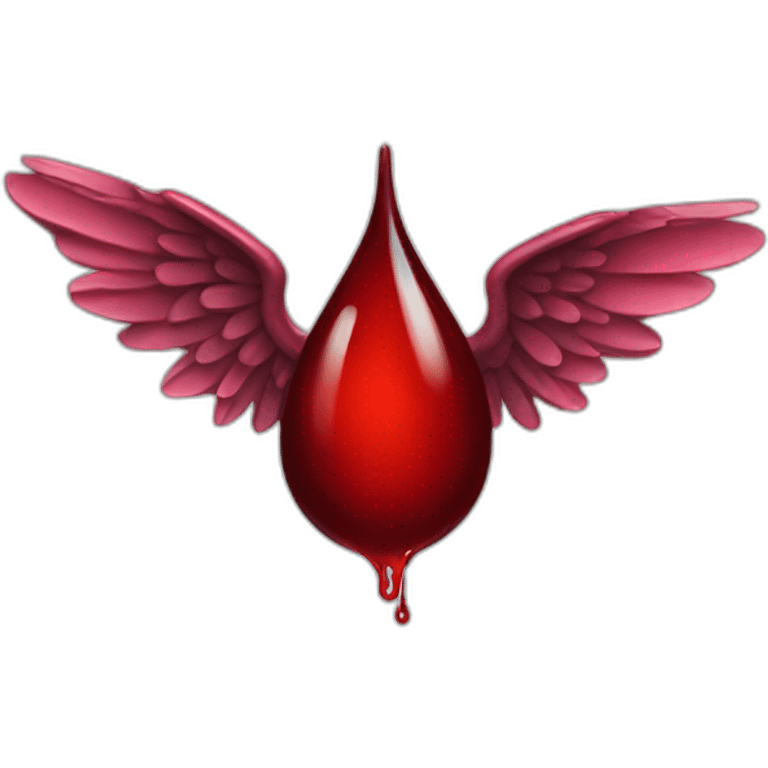 Blood drop with wings emoji