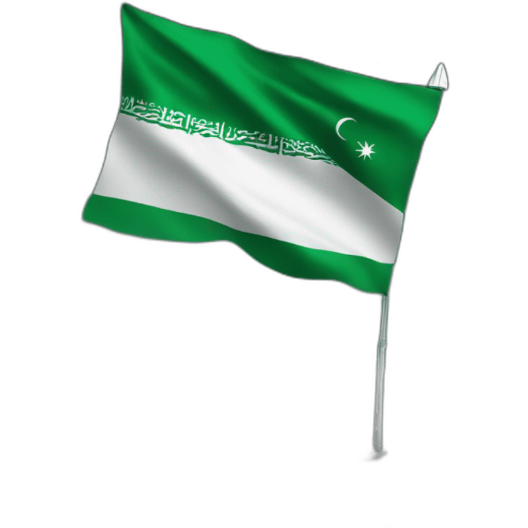 the Saudi flag on the moon emoji