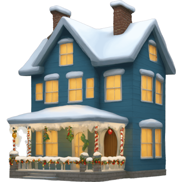 Christmas house emoji