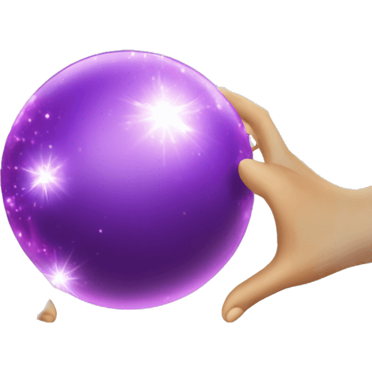 fortune ball empty with hands and sparkles  emoji