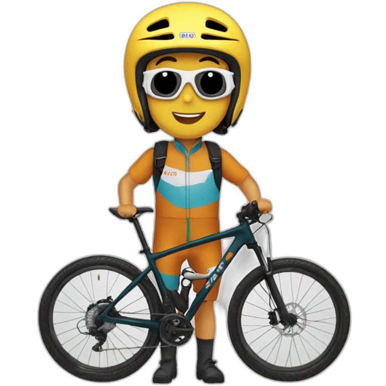 Chino ciclista de enduro emoji