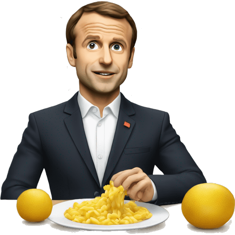 Macron qui mange  emoji