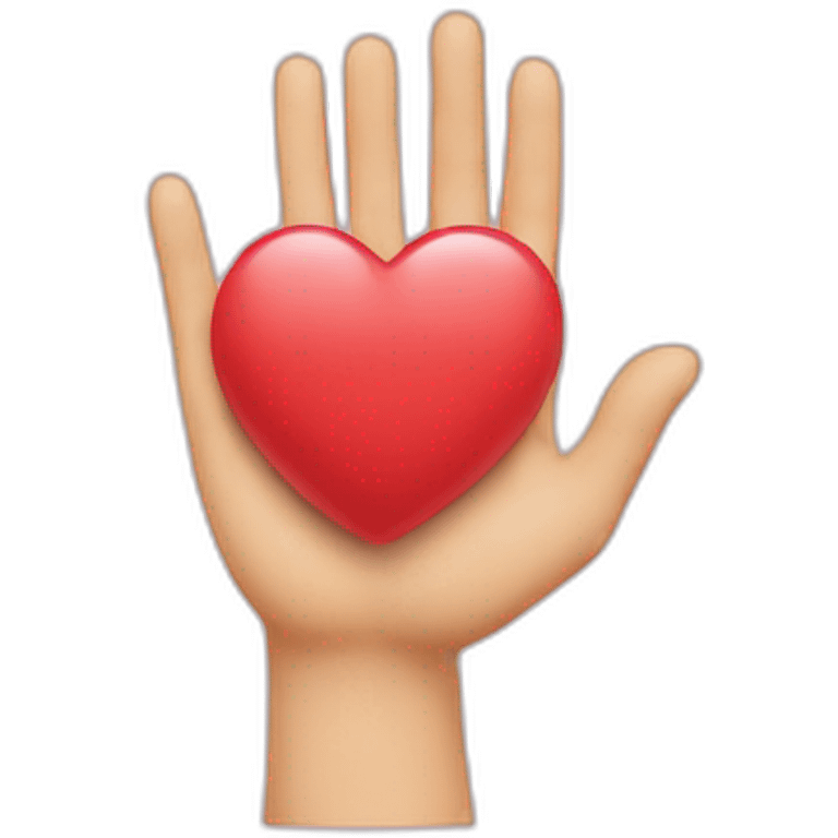 heart hand emoji