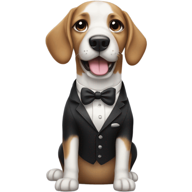 dog wearing tuxedo  emoji