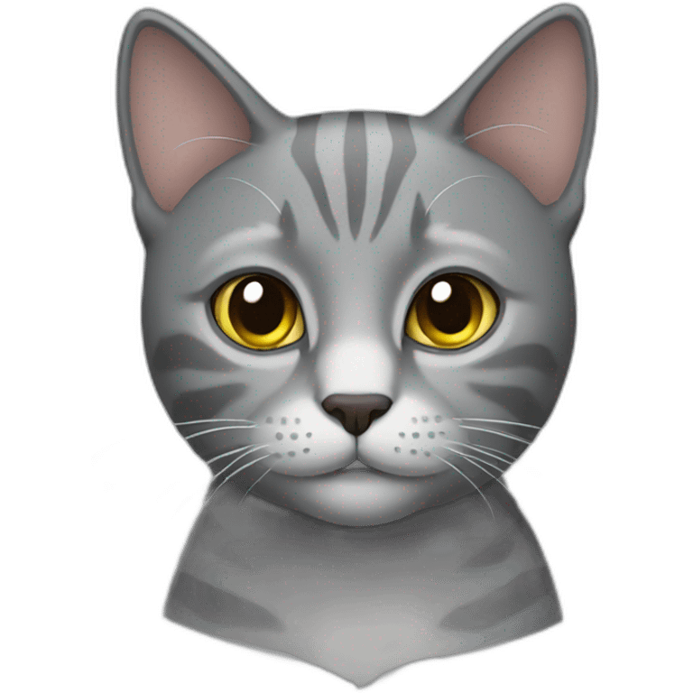 Grey cat emoji