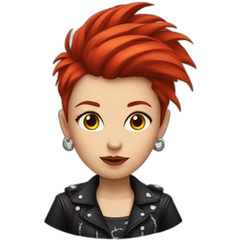 Red hair punk girl emoji