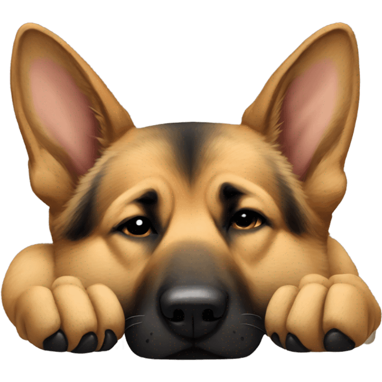 Sleeping German shepherd emoji