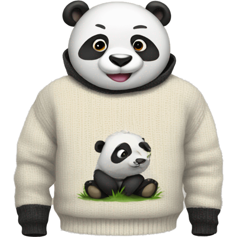 Panda wearing sweater  emoji