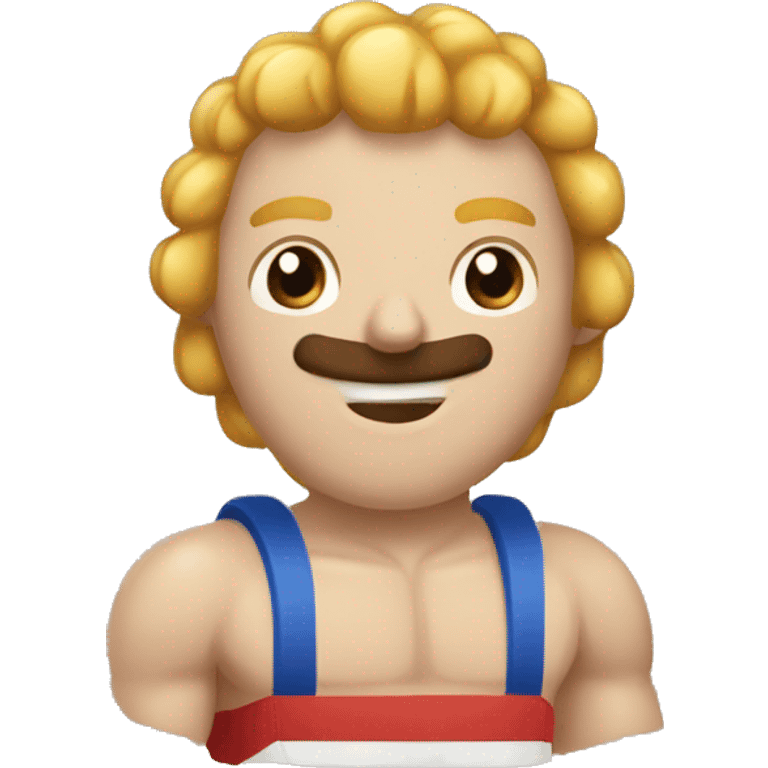 Boxeador con equipo pelado emoji