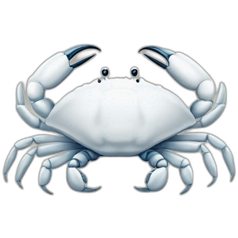 Crab white vector emoji