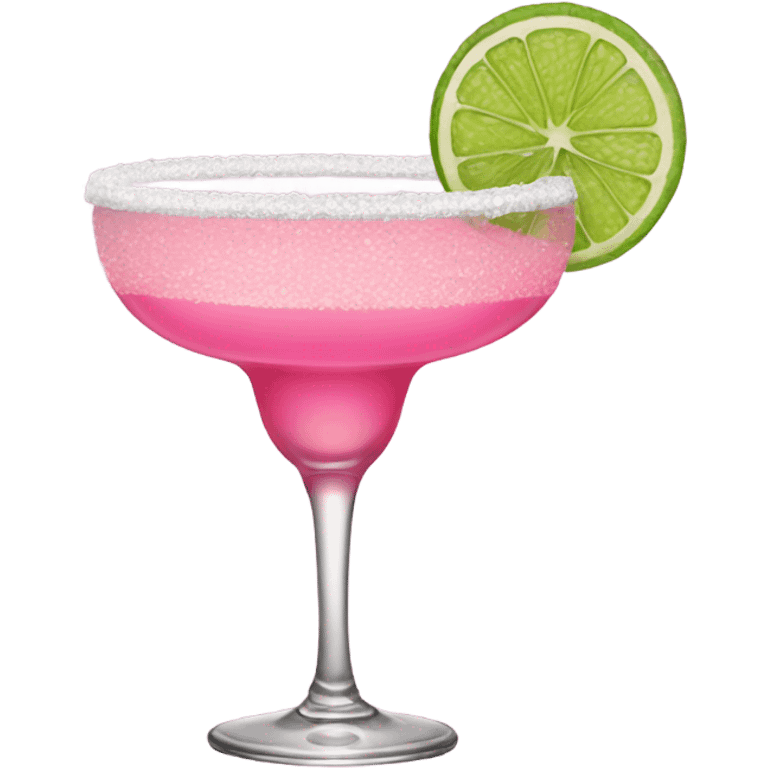 Pink margarita with sugar rim emoji