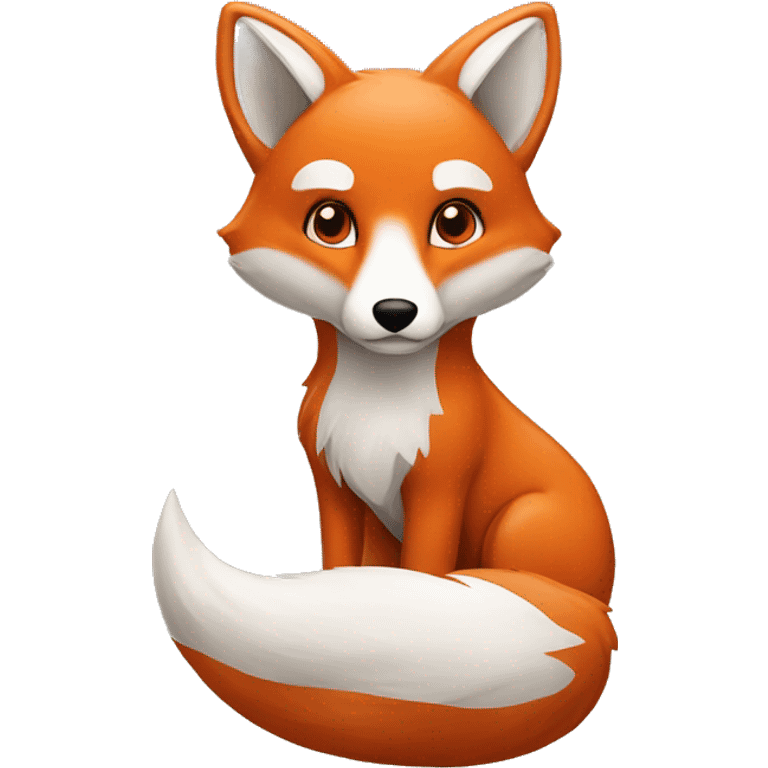 Red fox and white fox emoji