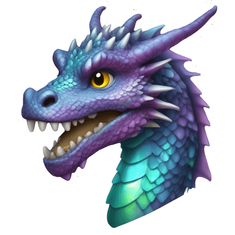 Iridescent dragon emoji