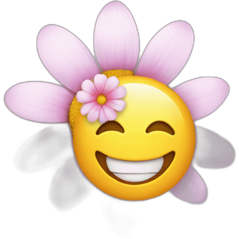 smile with flower emoji