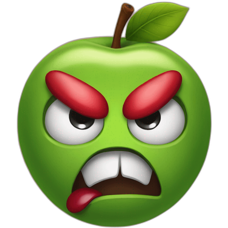 Angry cherry face emoji