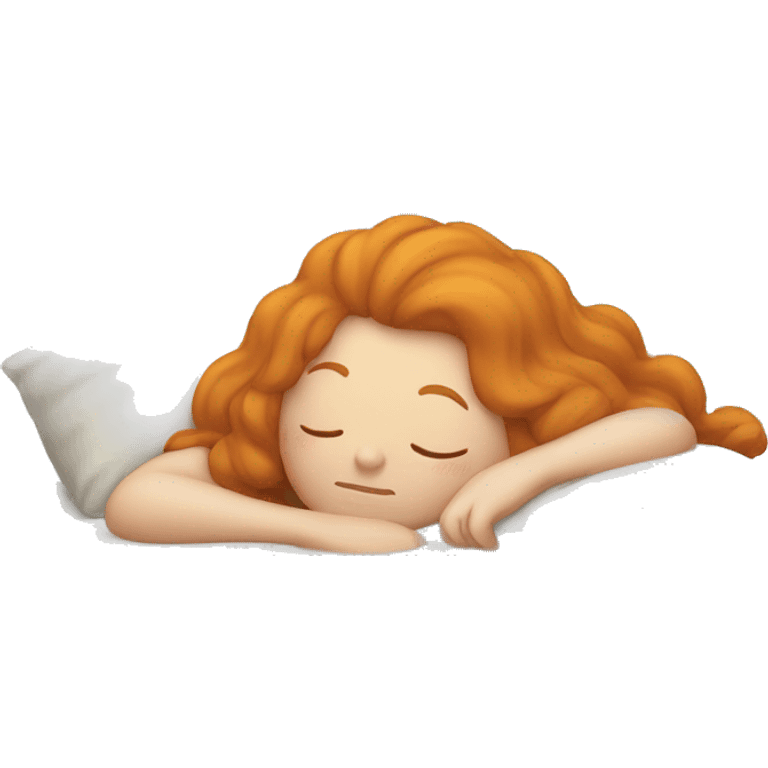 ginger girl sleeping emoji