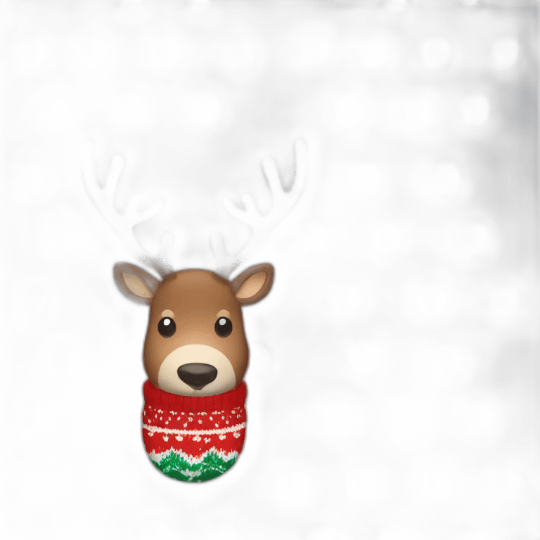 reindeer in a Christmas sweater emoji