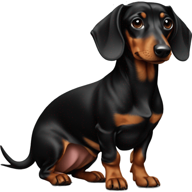 dachshund black emoji