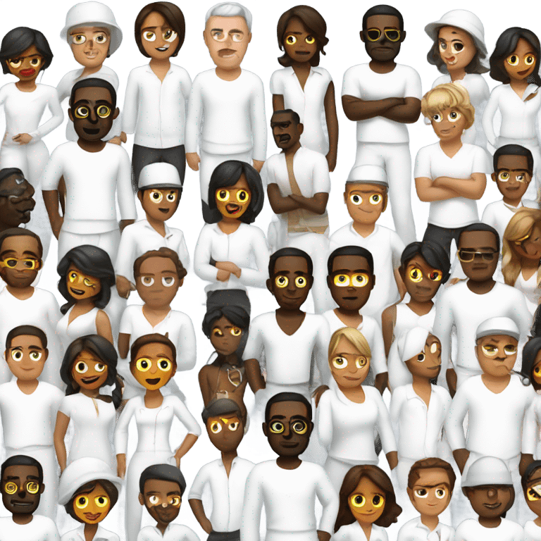 Diddy party only wearing white clothes emoji