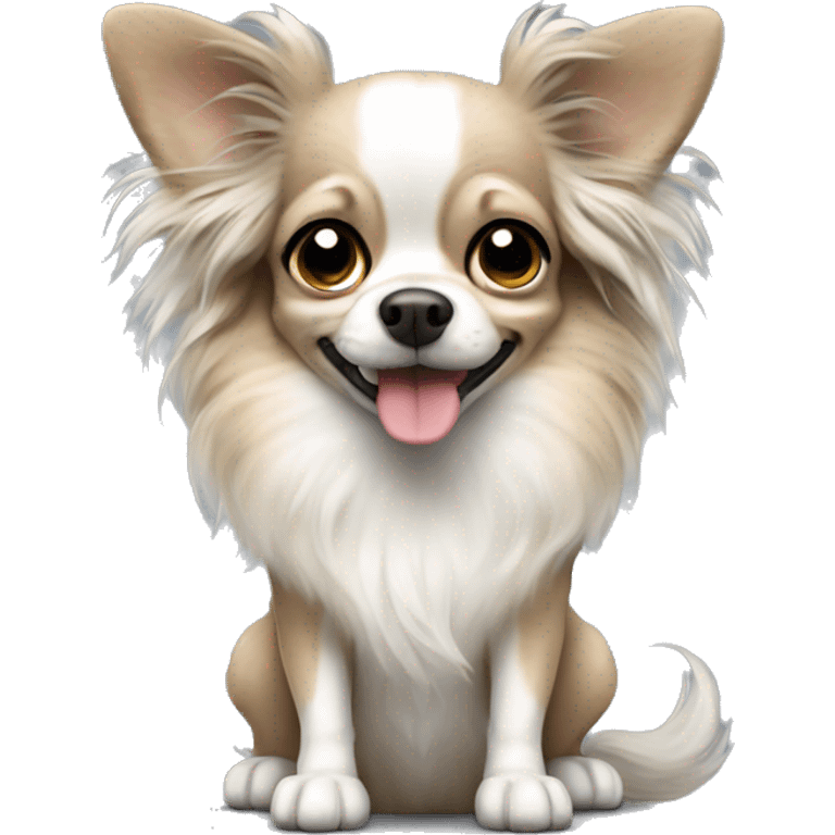 Long haired Merle Chihuahua  emoji