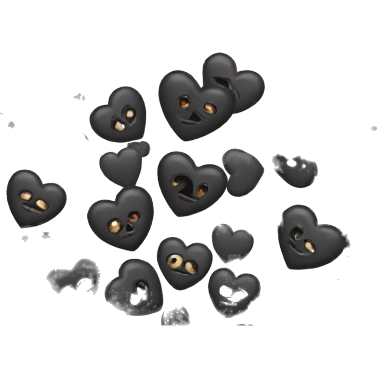 Black heart emoji with piercings emoji