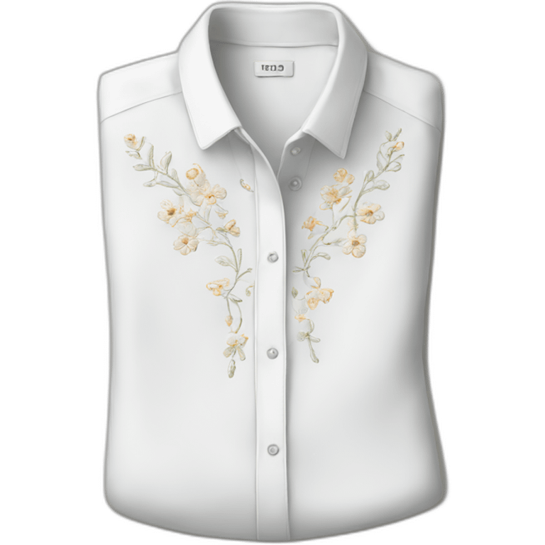 white embroidered shirt emoji