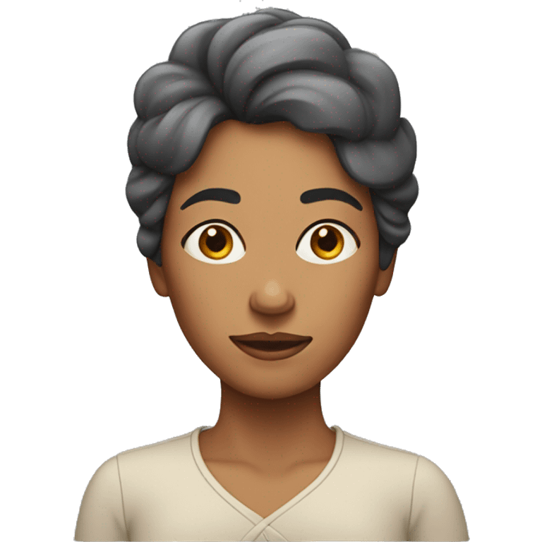 woman with wrinkle on forehead emoji