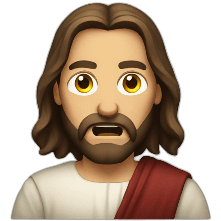 angry jesus christ\ emoji