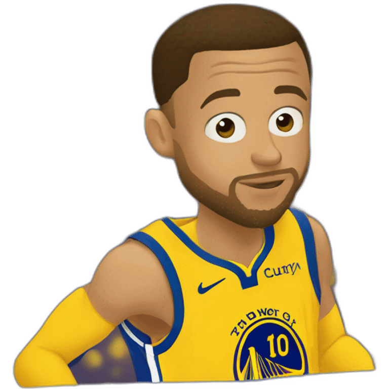 Stephen Curry doing night night emoji