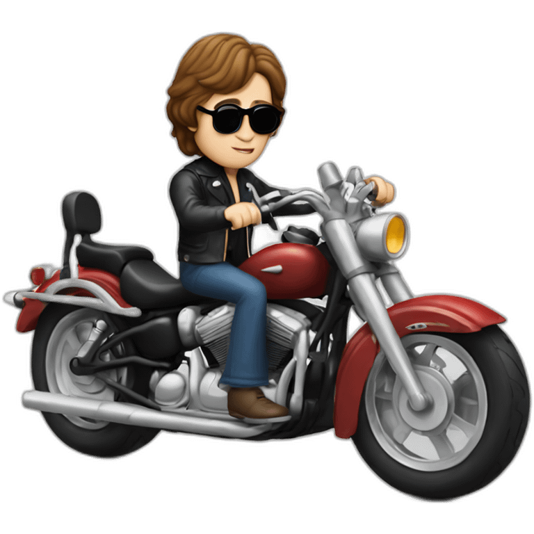 John Lennon on a motorcycle emoji