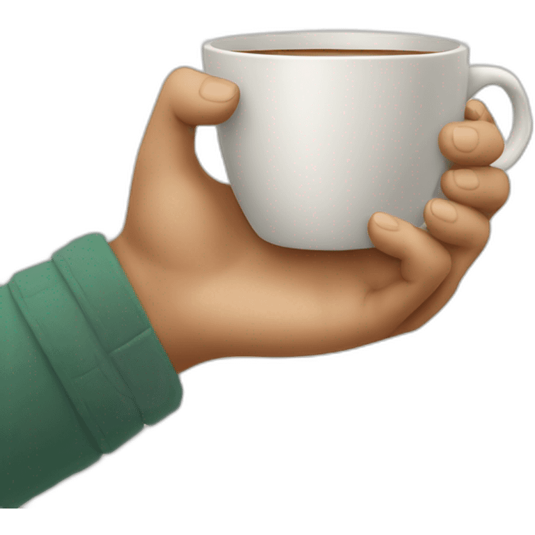 hand holding a cup emoji