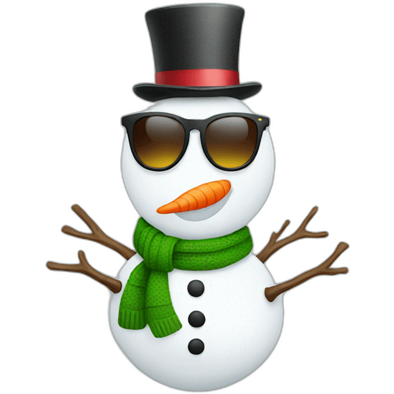 snowman on sunglasses emoji